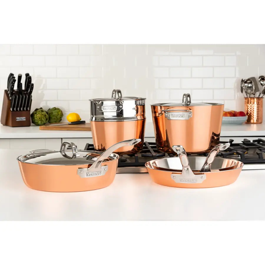 Viking 4-Ply Contemporary Copper 9-Piece Cookware Set