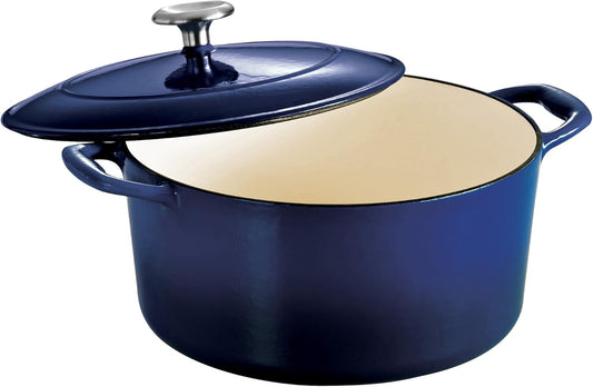 Tramontina Bestow 5.5-Quart Enameled Cast Iron Dutch Oven – Blue